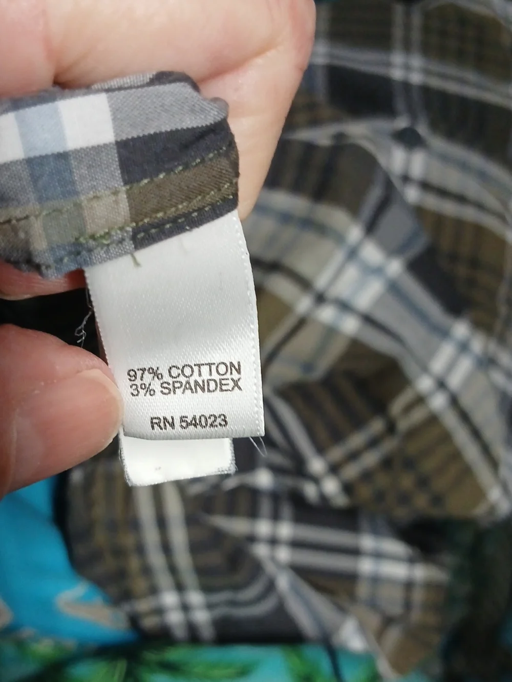 Banana Republic mens grey and green plaid cotton shirt. Medium